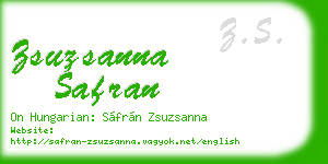 zsuzsanna safran business card